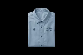 Folded Denim Shirt Mockup