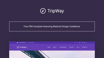 TripWay: Travel PSD Template