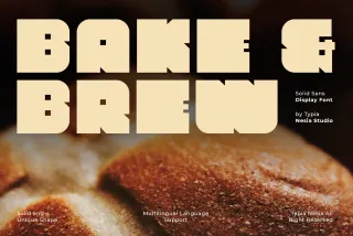 Bake & Brew - Bold Chunky Display Sans