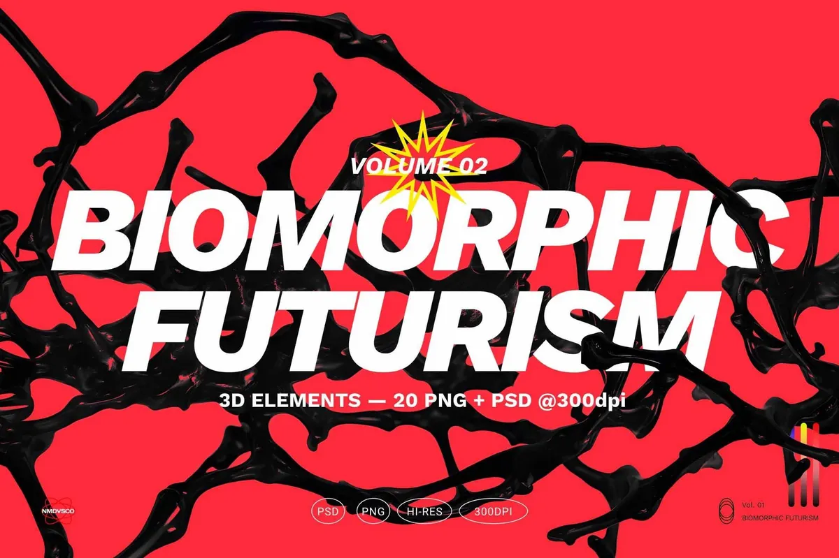 Biomorphic Futurism Clipart