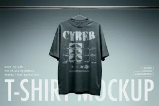 Oversize Shirt on Hanger Mockup