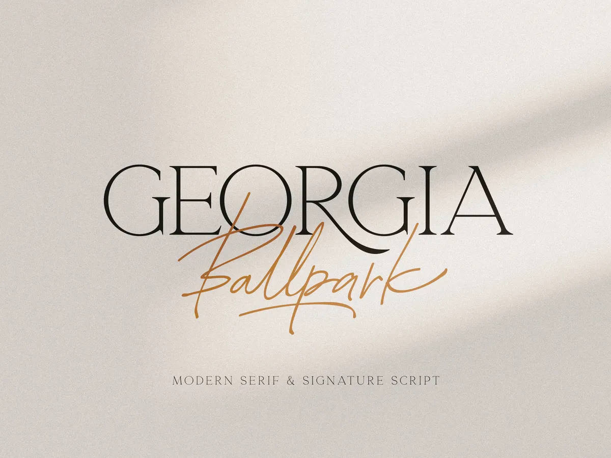 Georgia Ballpark Font Duo