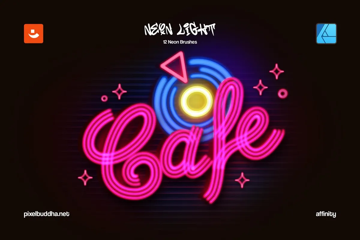 Neon Light Affinity Designer Brushes
