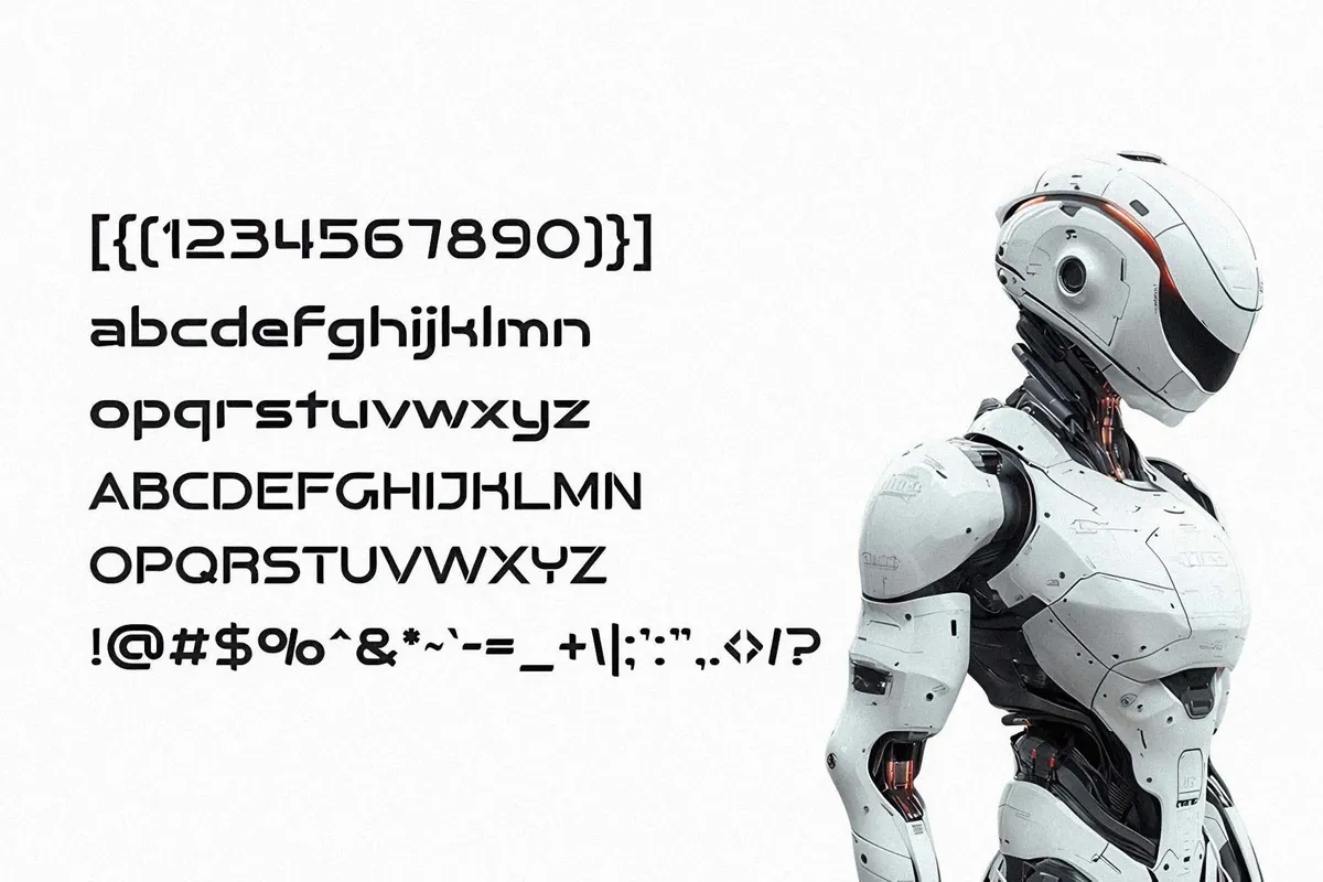 Luxomona - Futuristic AI Typeface