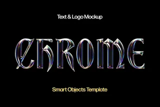 Holographic Logo Mockup