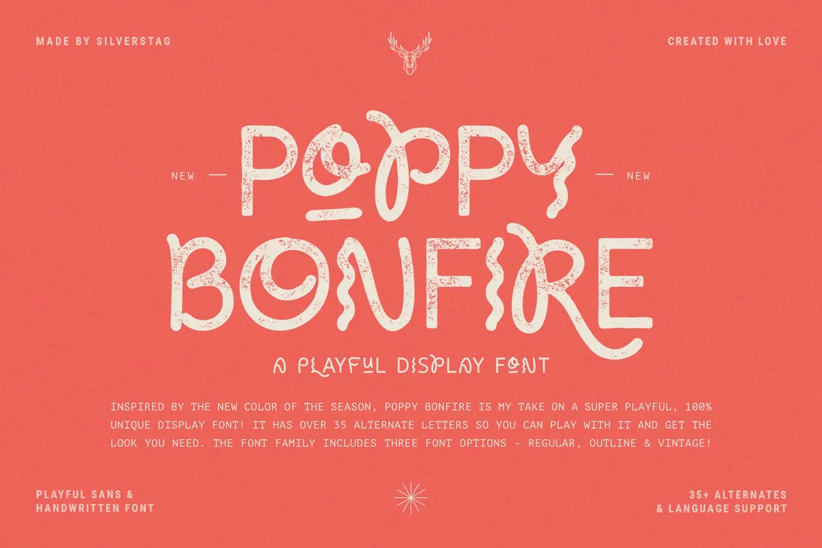 Poppy Bonfire — Modern Display Font