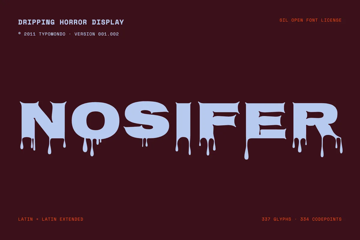 Nosifer - Free Dripping Horror Font