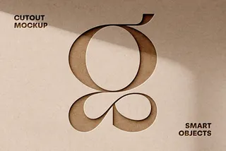 Craft Cut Out Paper Mockup