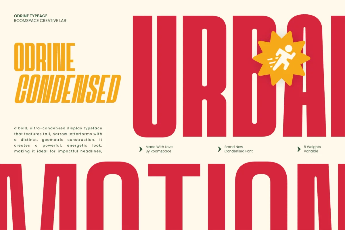 Odrine - Retro Condensed Font Family