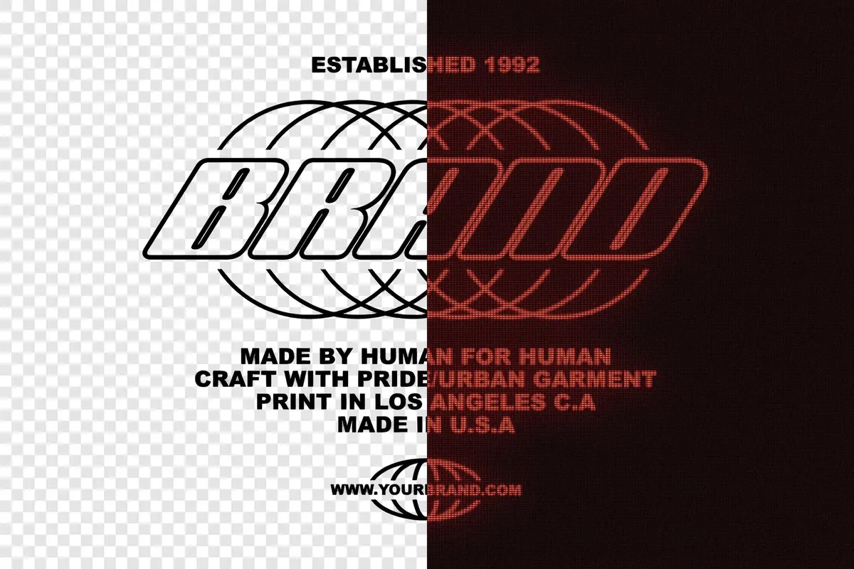 CRT Monitor Text & Logo Effect