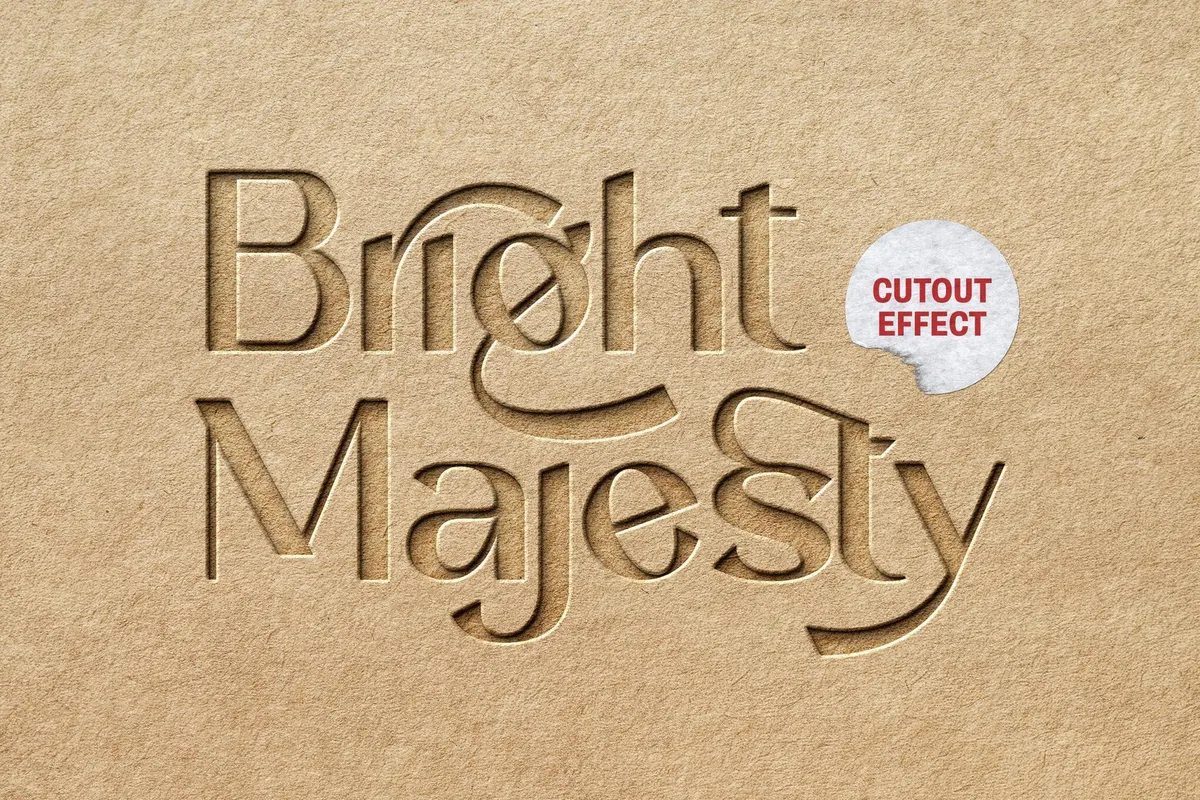 Craft Cut Out Paper Mockup
