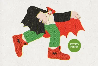 Retro Halftone Print Effect
