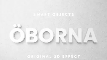 White 3D Signage Effect