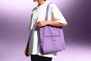 Woman With Bag Mockup