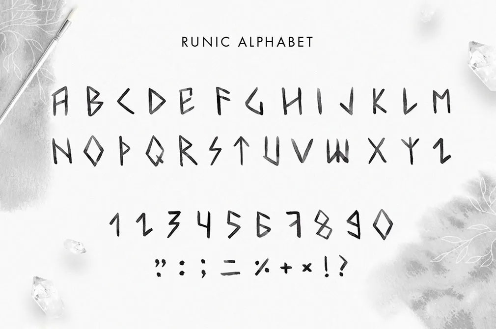 Scandinavian Runes Artistic Set