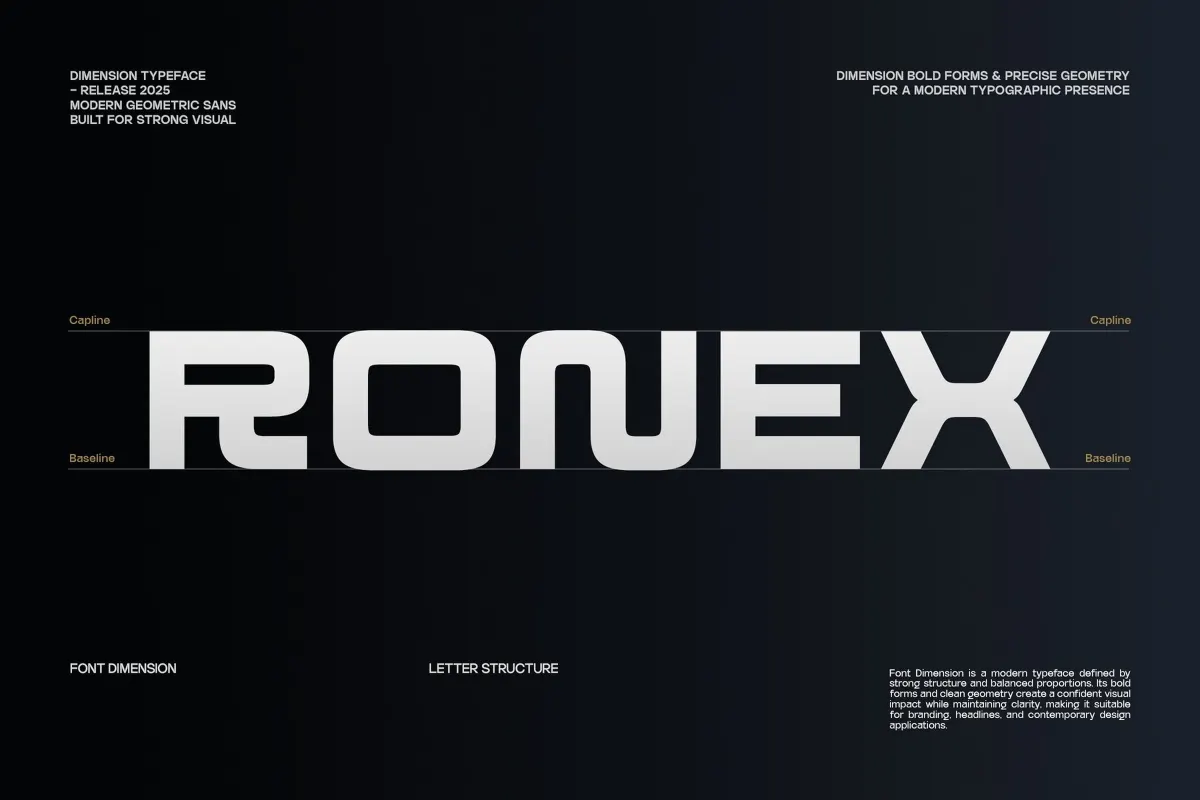 TRT Makron - Futuristic Geometric Sans Font