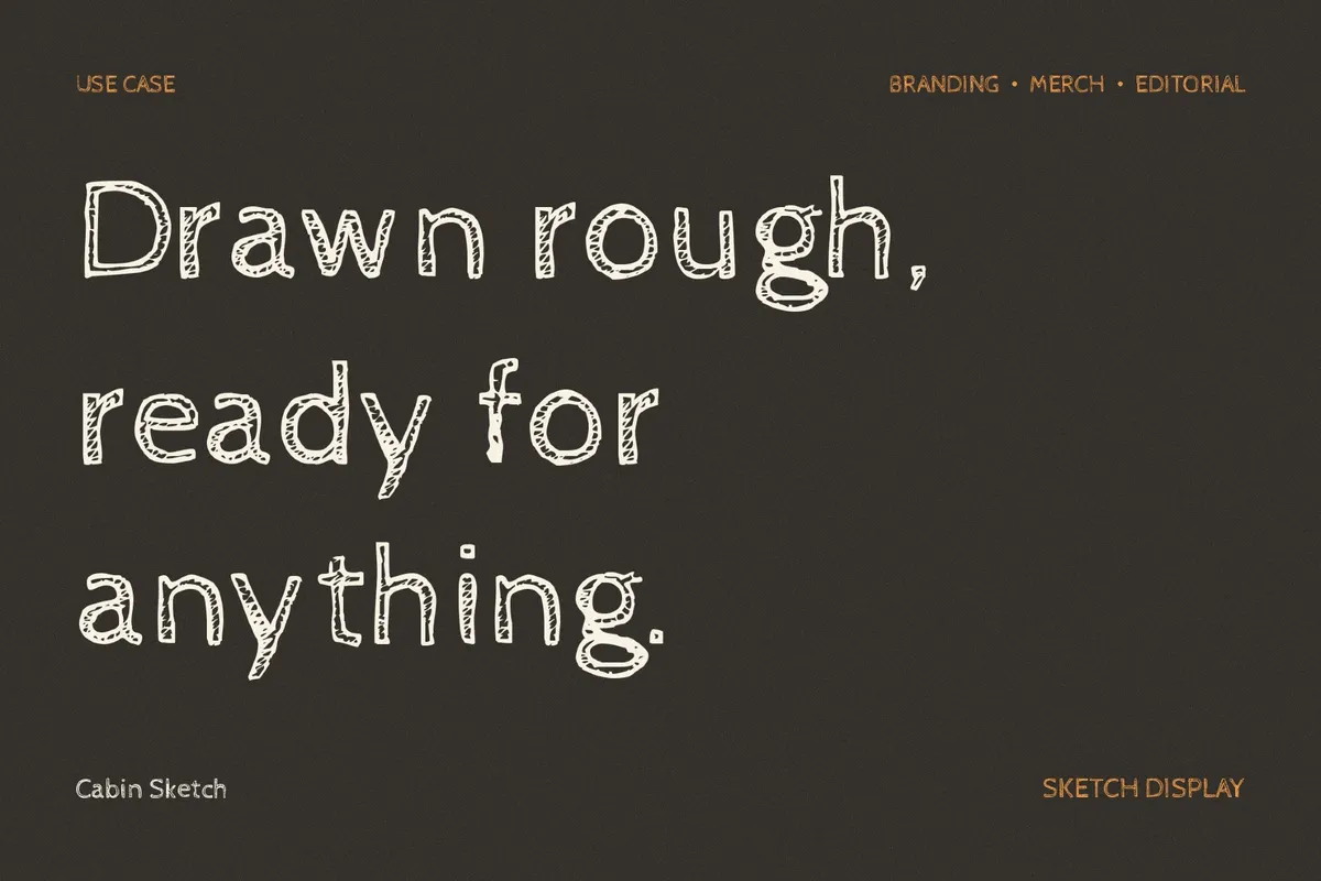 Cabin Sketch Font