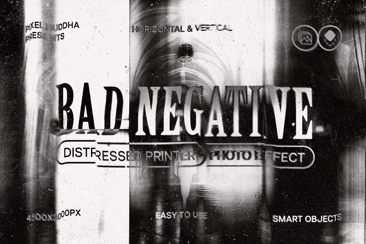 Negative Printer Photo Effect