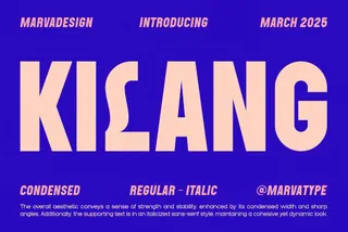 Kilang — Condensed Sans Serif