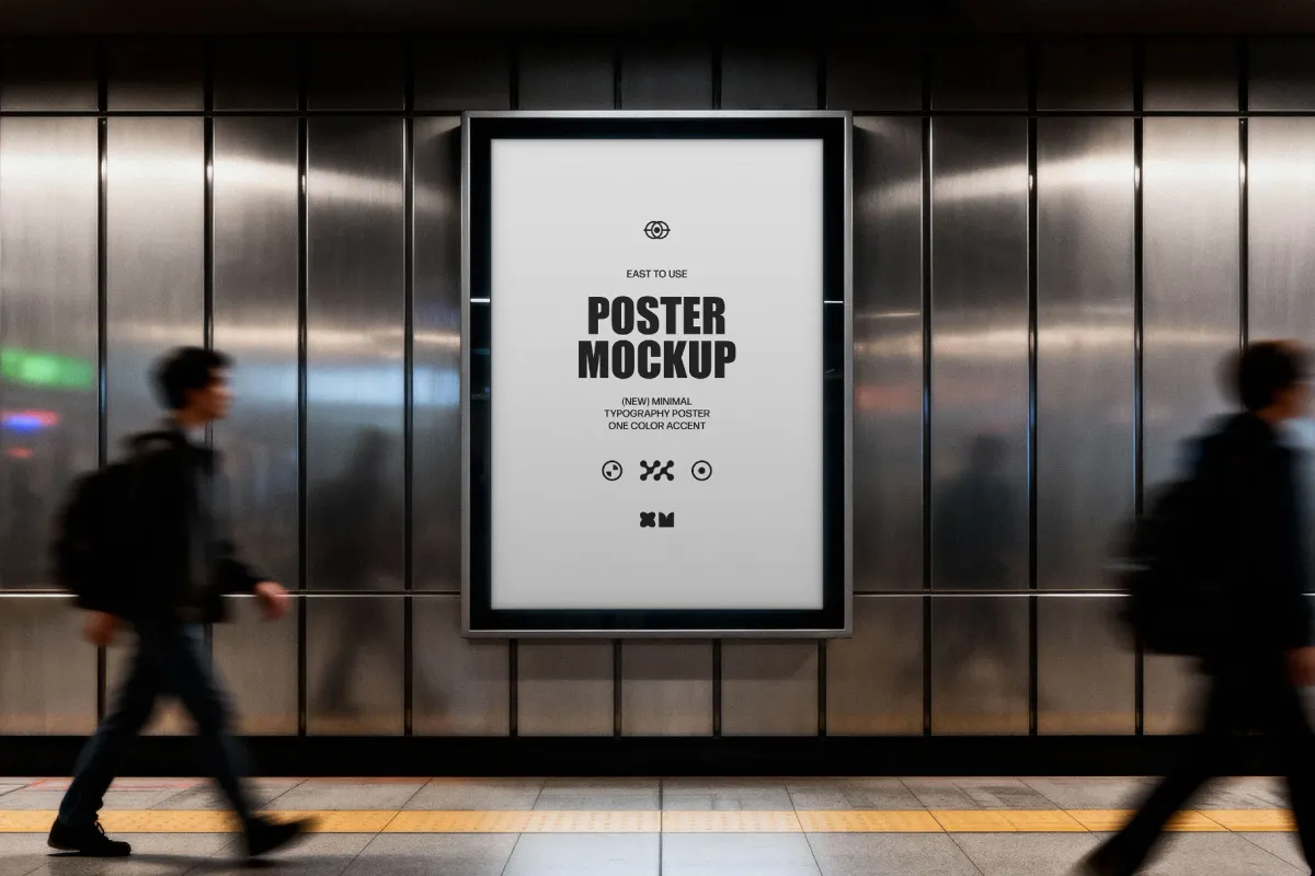 Wall Digital Signage Mockup