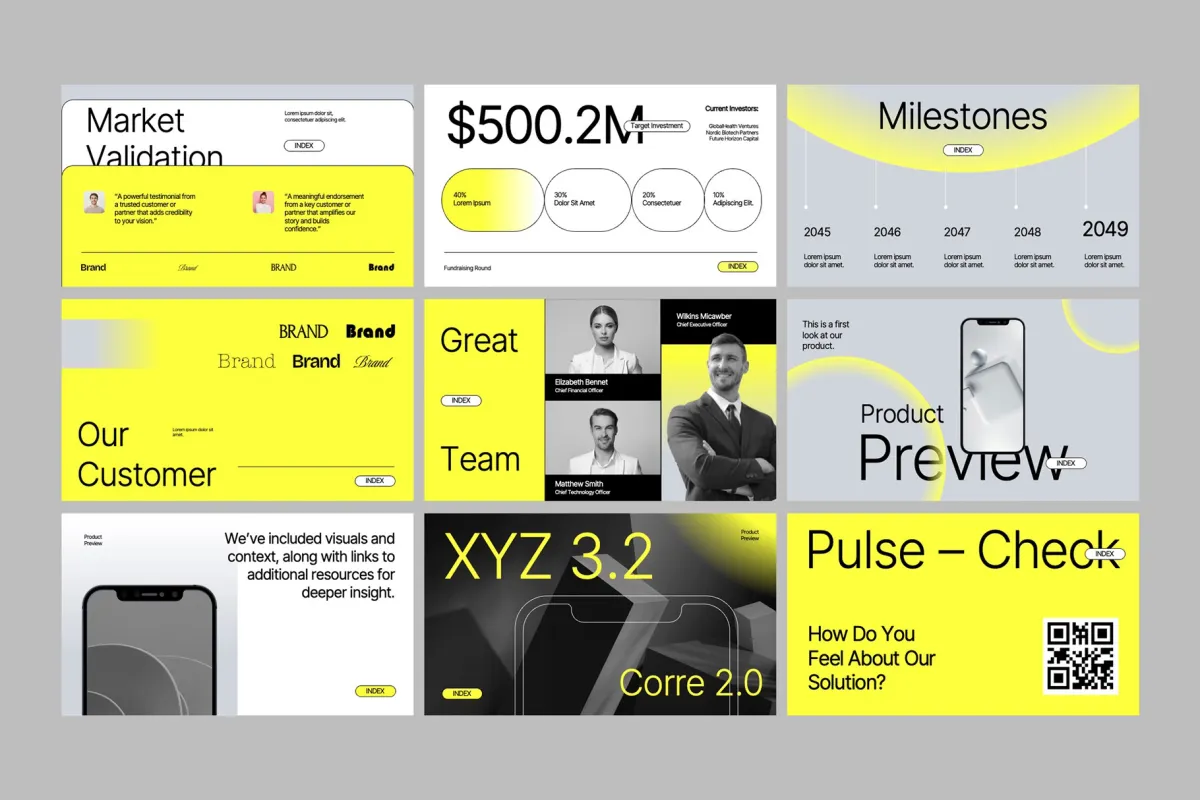 Modern Pitch Deck Presentation Keynote Template