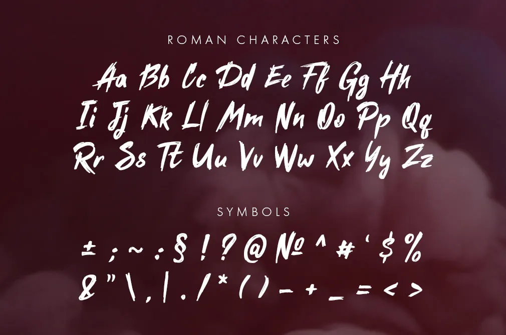 Forgotten November Brush Font