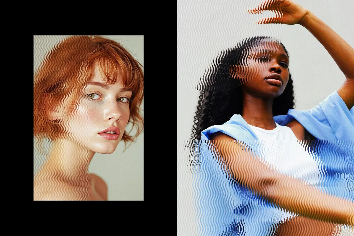 Wavy Glass Photo Effect