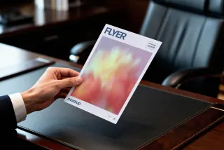 Office Flyer Mockup in Hand