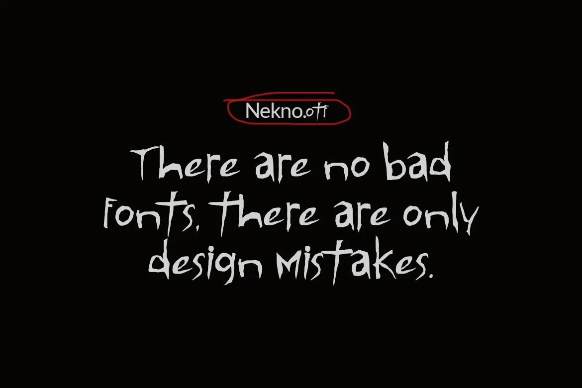 Nekno - Quirky Hand Drawn Display Font