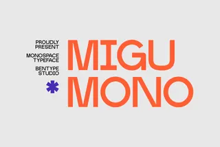 Migu Mono - Monospace Display Font