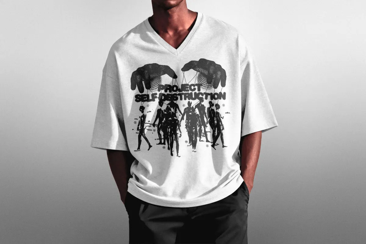 Men's V-Neck T-Shirt Mockup
