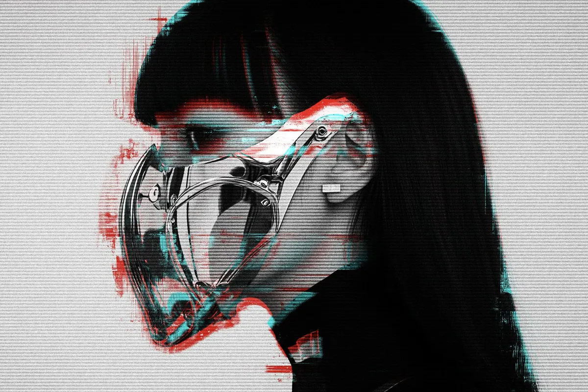 Glitching Monitor Photo Effect