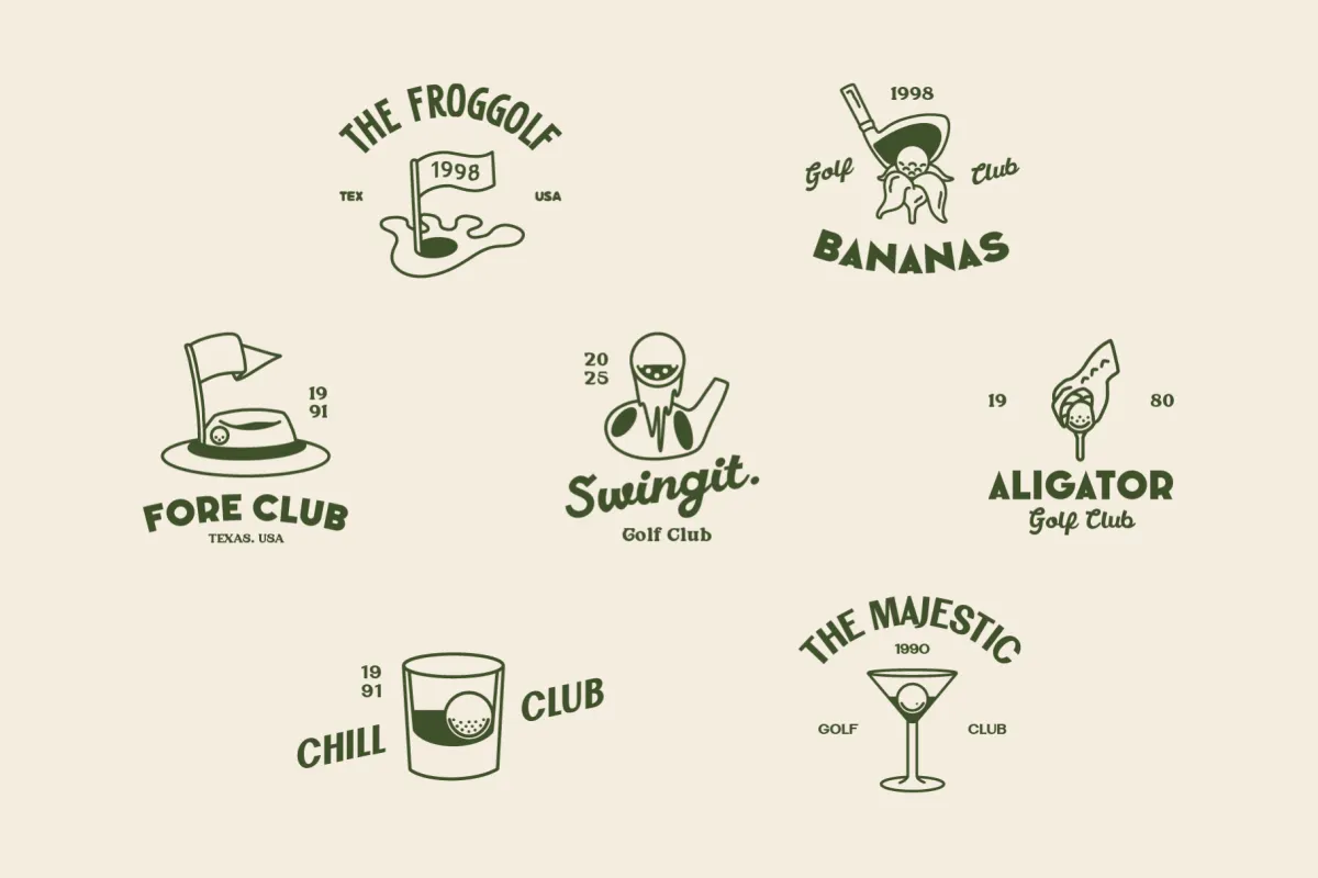 Golf Mascot Illustration Pack