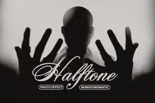 Monochromatic Halftone Photo Effect