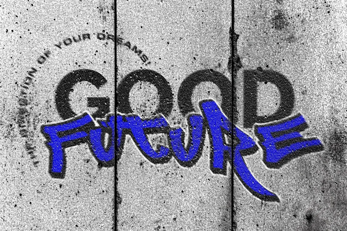 Grunge Concrete Wall Art Mockup