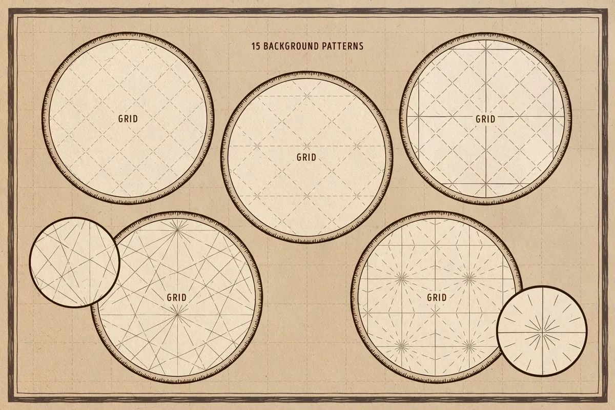 Magic Lands: Vintage Map Creator. Illustrator Brushes