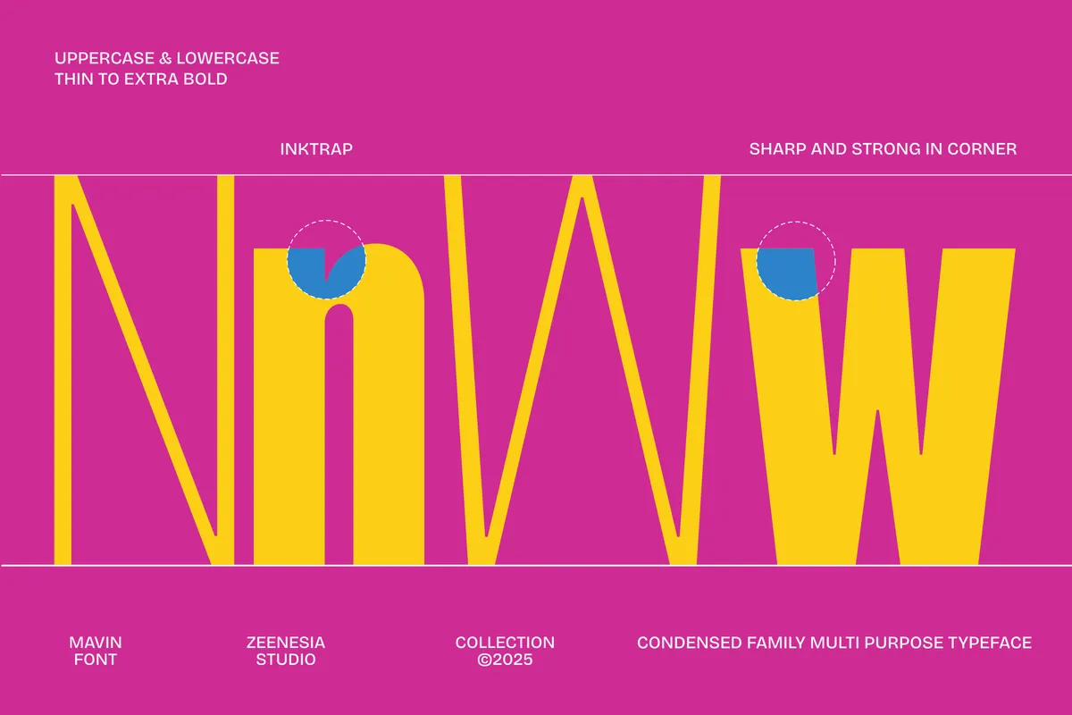 Mavine - Tall Condensed Sans Font Family