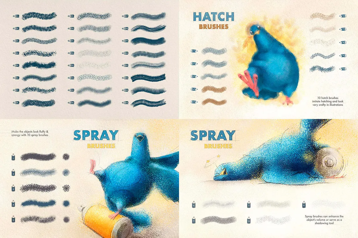 18 in 1 Procreate Brushes Bundle
