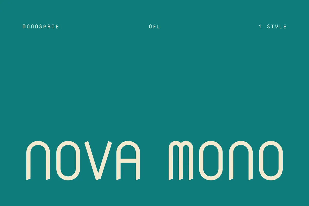 Nova Mono - 1960s Space Font