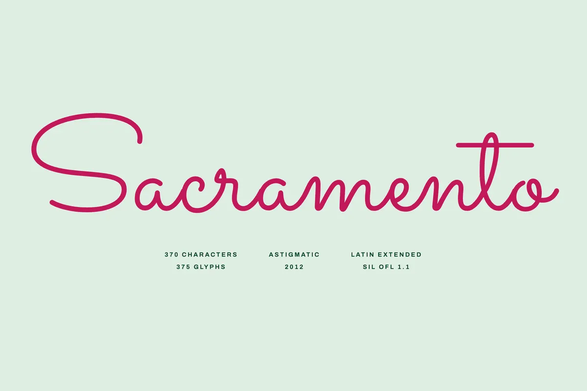 Sacramento — Free Monoline Script Font