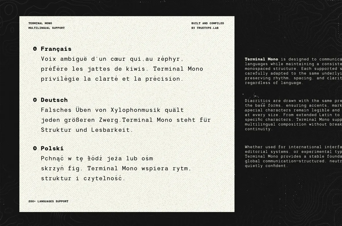 TRT Terminal Mono - Monospace Font