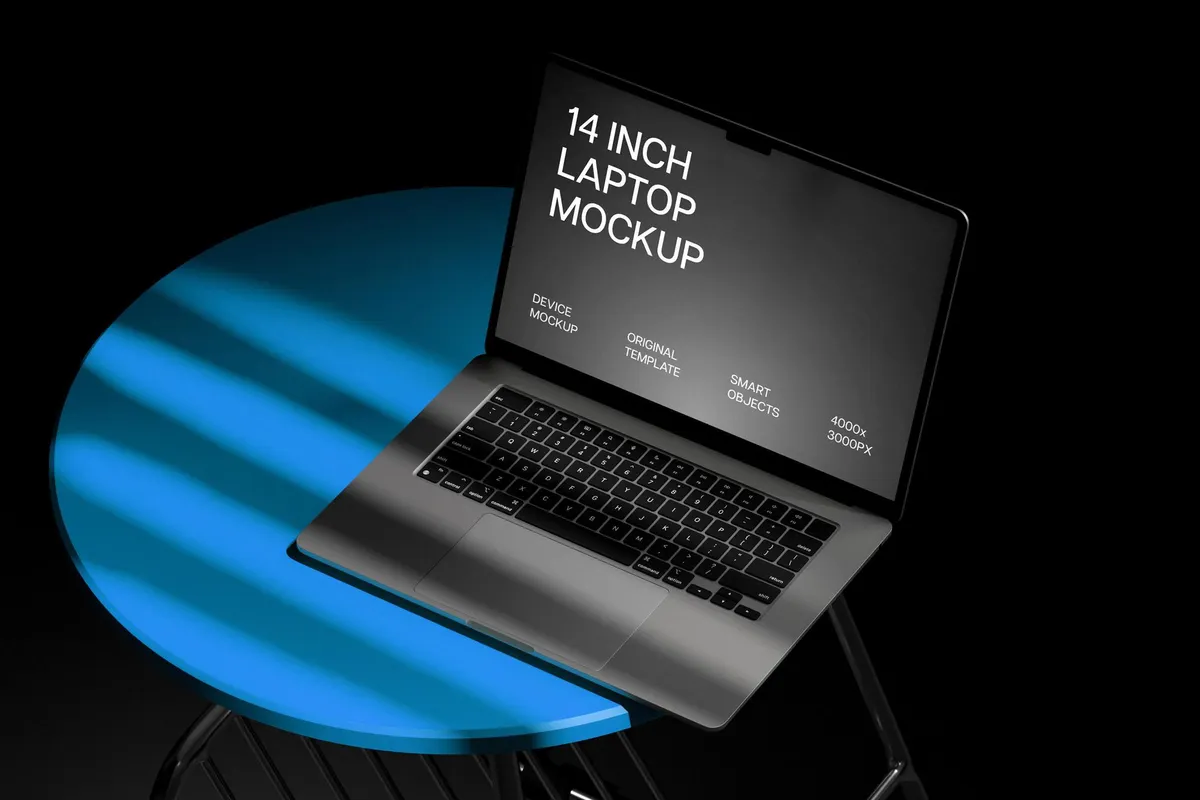 MacBook Pro 14 on Steel Table