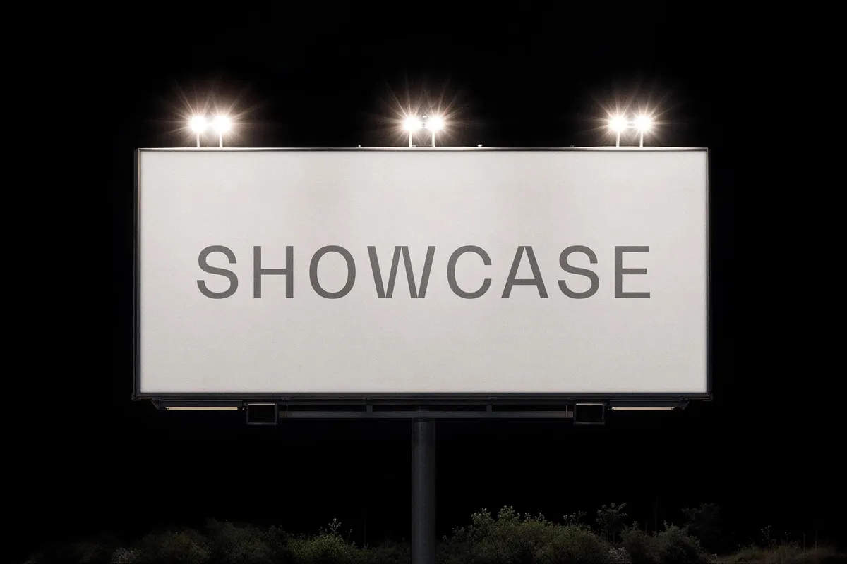 Nighttime Billboard Mockup