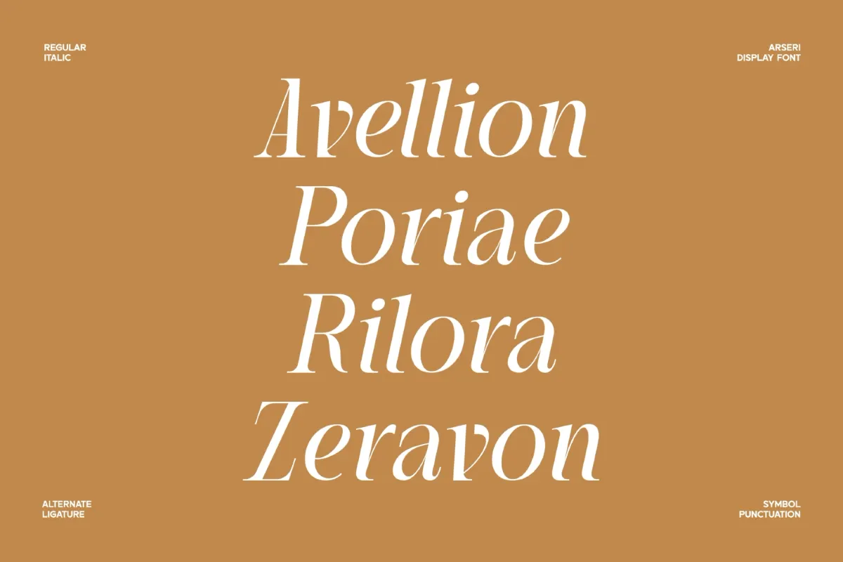 Arseri - Luxury Serif Display Font