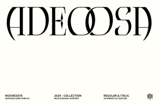 Adeoosa - Gothic Serif Display Font