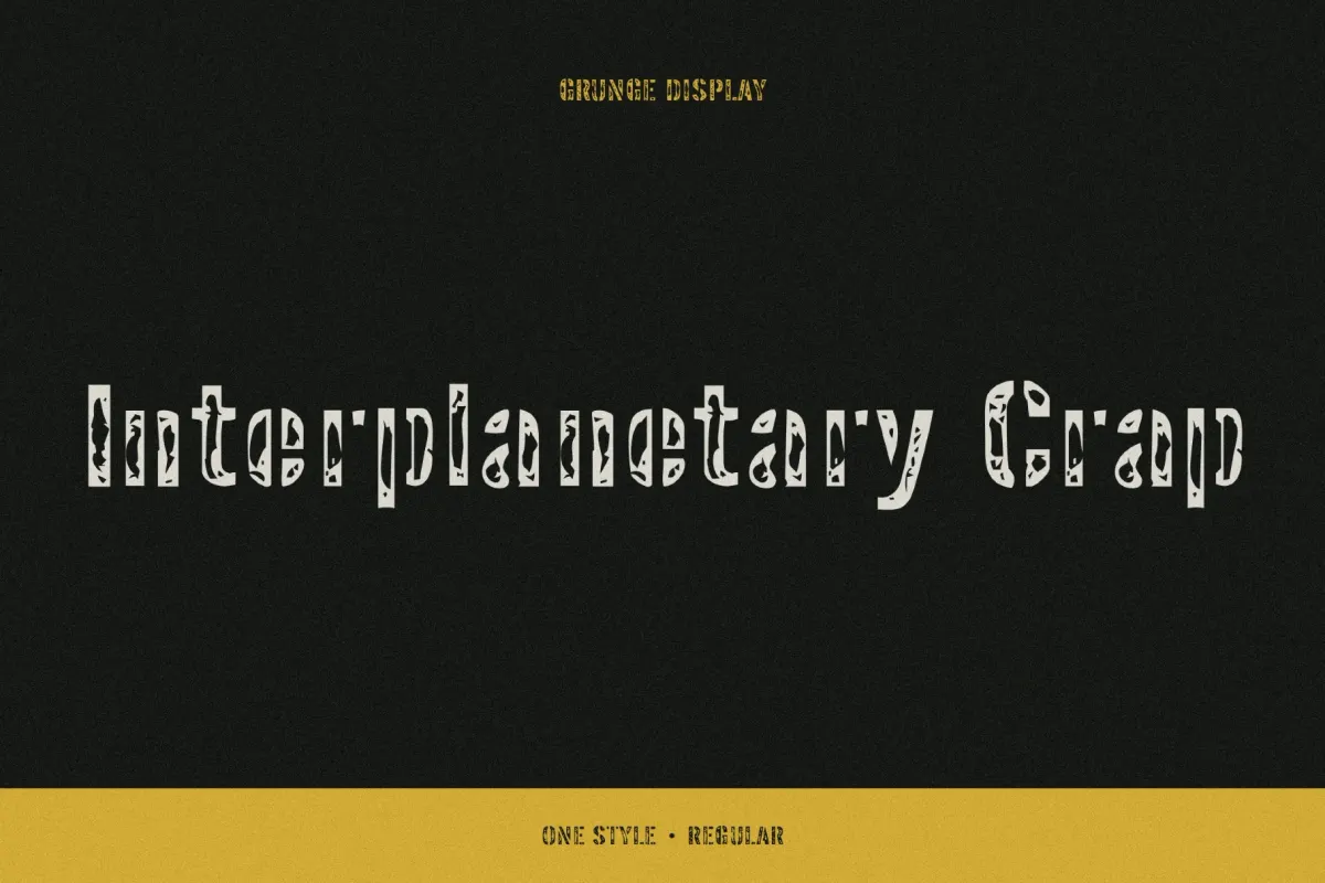 Interplanetary Crap - Grunge Military Font