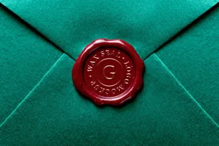 Wax Seal Logo Mockup