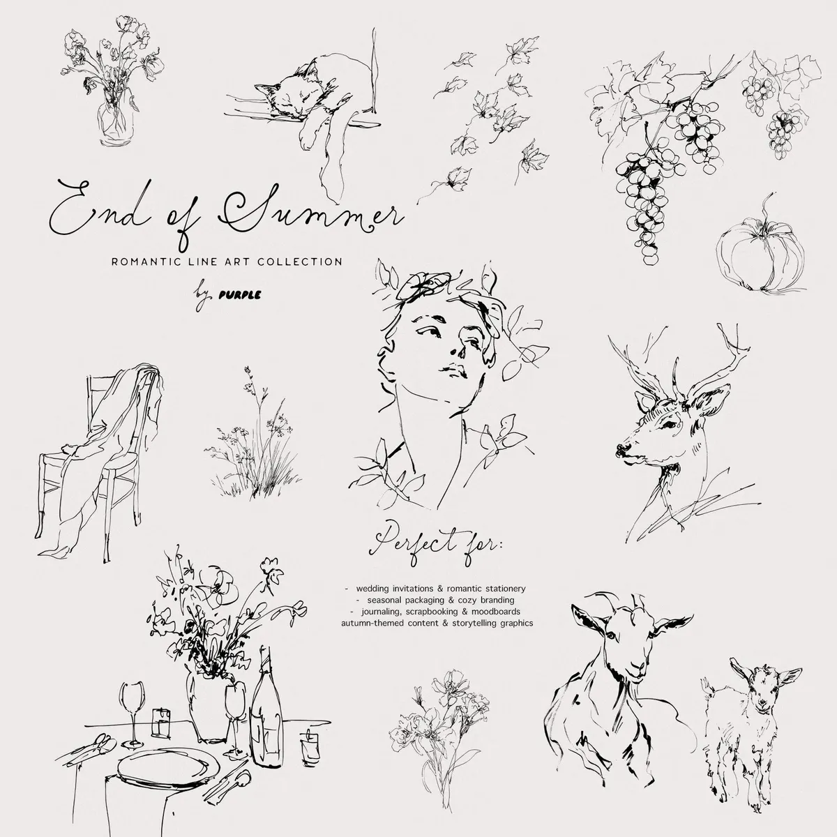 End of Summer: Line Art Collection