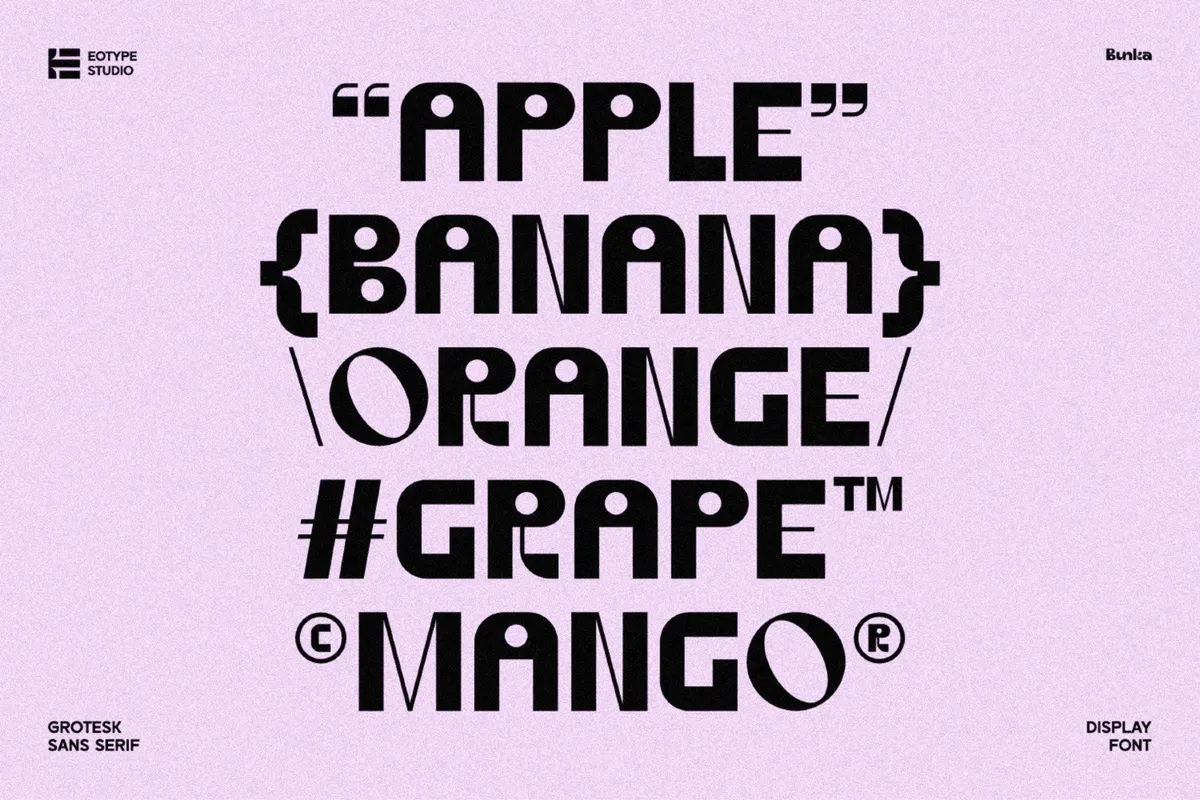 Bunka - Grotesk Sans Serif Font