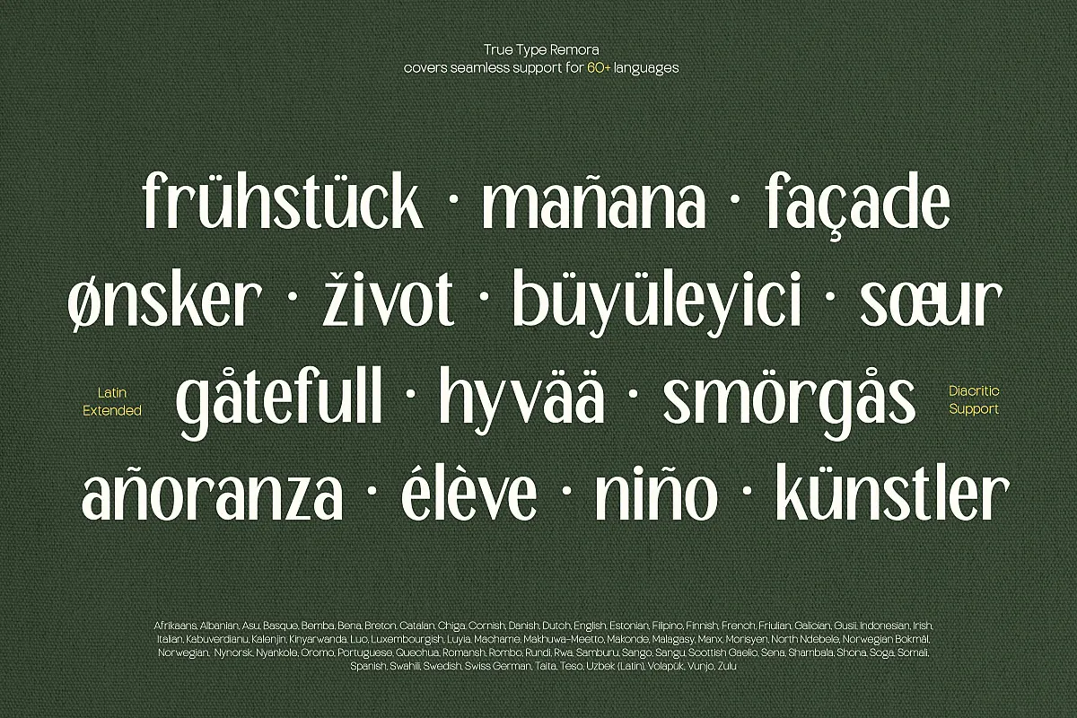 Remora - Art Deco Sans Serif Font Family